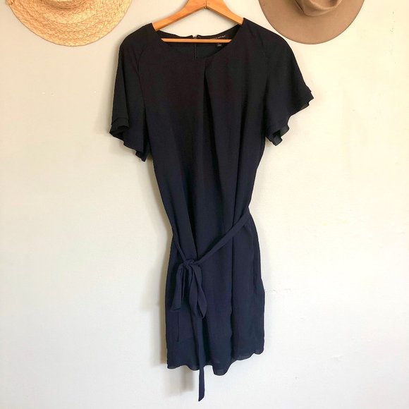 Banana Republic Navy Tie-Waist Dress - Size Large - Picture 8 of 13